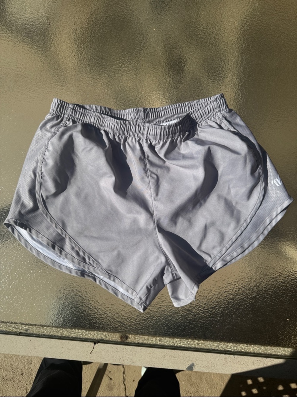 Varsity Light Gray Athletic Running Shorts size Small